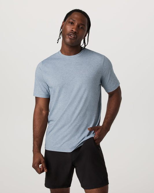 Short Sleeve Everyday Tee Men's Sea Glass Heather Tee | Vuori for sale