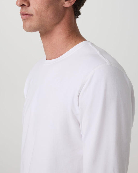 Long Sleeve Tuvalu Tee Men's Lightweight White Shirt | Vuori outlet