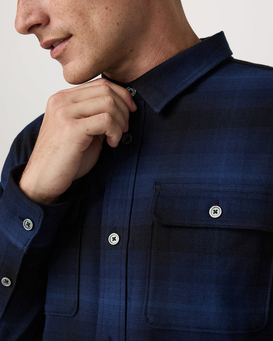 Long Sleeve Flannel Button Down Men's Blue Coast Shirt | Vuori sale