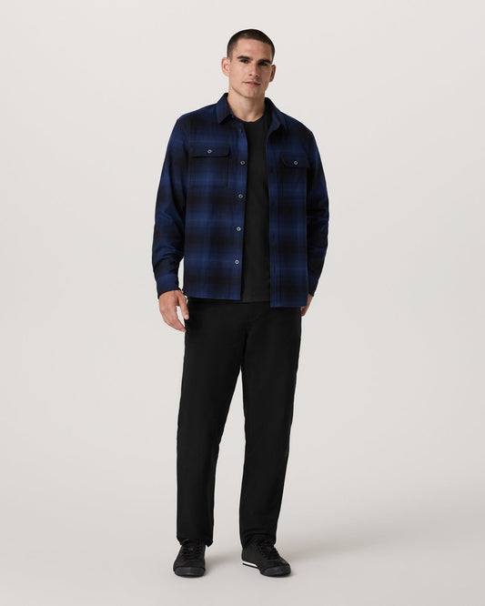 Long Sleeve Flannel Button Down Men's Blue Coast Shirt | Vuori sale
