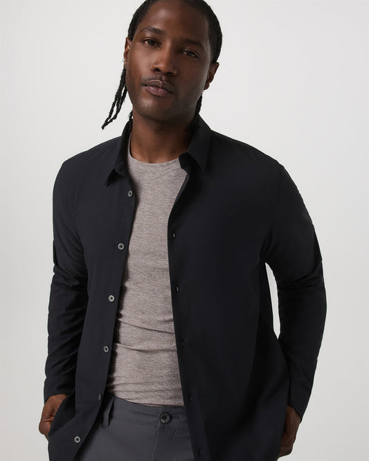 Long Sleeve Manhattan Button Down Men's Black Shirt | Vuori onsale
