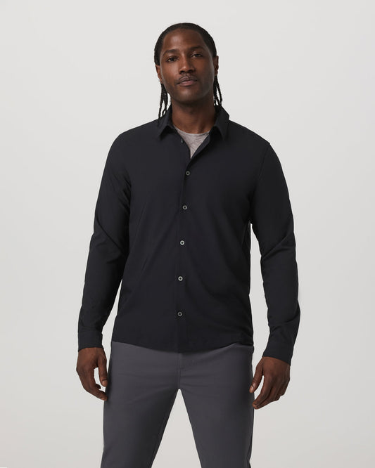 Long Sleeve Manhattan Button Down Men's Black Shirt | Vuori onsale