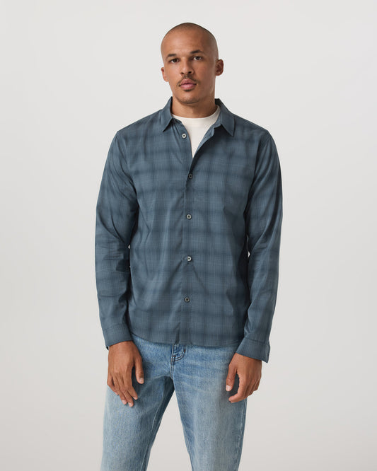 Long Sleeve Plaid Button Down Shirt Men's Abyss Shirt | Vuori sale