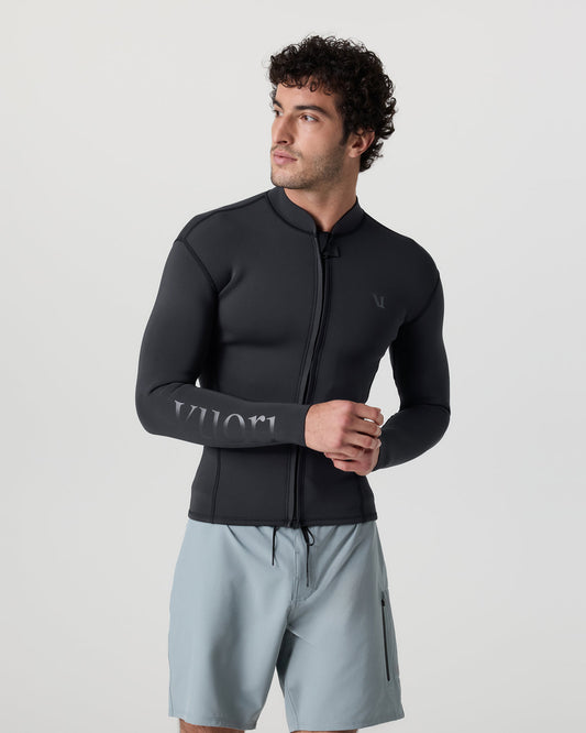 Long Sleeve Yulex Wetsuit Top Washed Black | Vuori for sale
