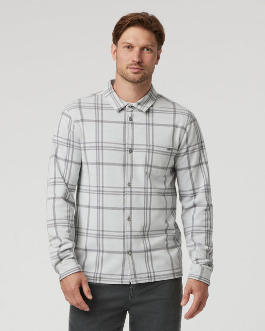 Seaview Plaid Buttondown Shirt Frost Grey | Vuori shop