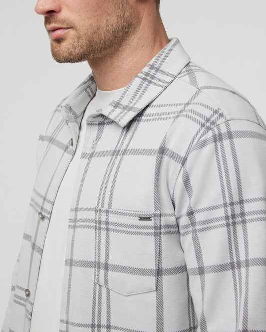 Seaview Plaid Buttondown Shirt Frost Grey | Vuori shop