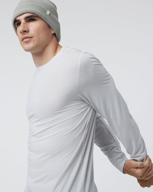 Long Sleeve Current Tech Tee Frost Grey | Vuori onsale