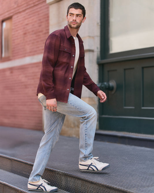 Long Sleeve Flannel Button Down Men's Raisin Shirt | Vuori online