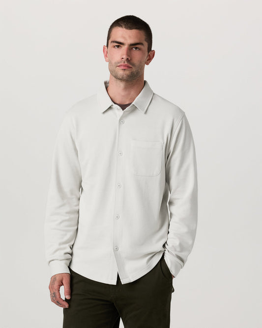 Jeffreys Overshirt Men's Winter Grey Heather Shirt | Vuori shop