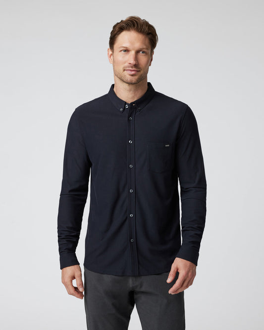 Long Sleeve Ace Button Down Men's Black Shirt | Vuori for sale
