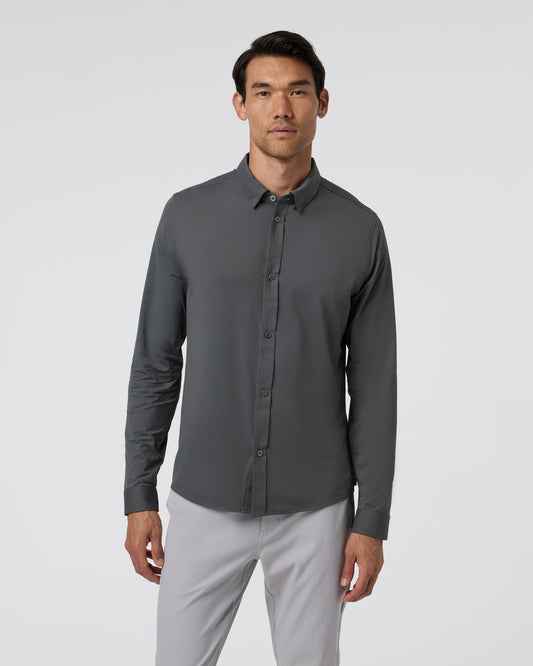 Long Sleeve TravelLite Button Down Dark Pewter | Vuori sale