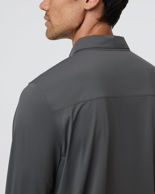 Long Sleeve TravelLite Button Down Dark Pewter | Vuori sale