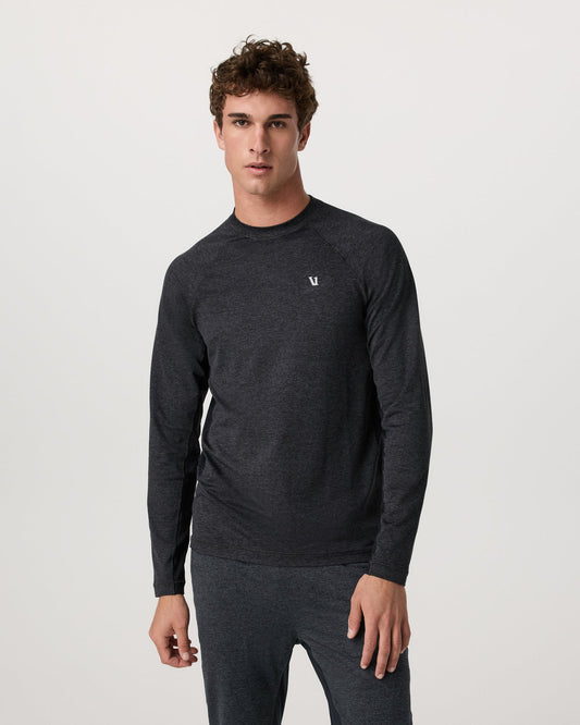 Long Sleeve Ponto Hybrid Baselayer Charcoal Heather | Vuori for sale