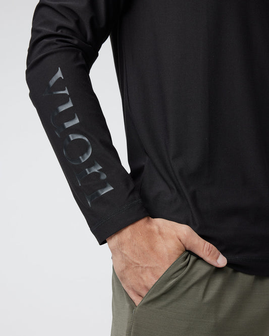 Long Sleeve Strato Graphic Tee Black Workout Tee | Vuori discount