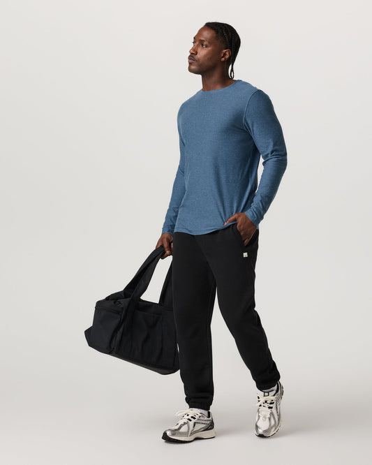 Men's Long Sleeve Strato Tech Tee Pool Blue Heather | Vuori outlet