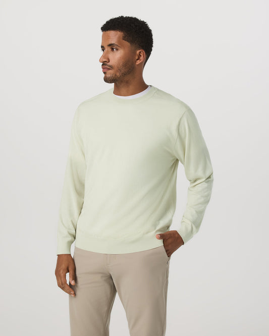 Men's Merino Fine Gauge Wool Sweater Sandalwood | Vuori online