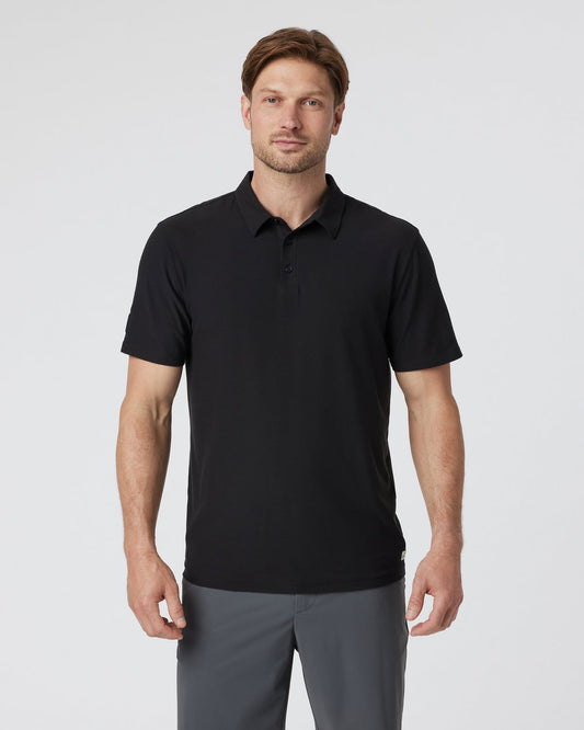 Strato Tech Polo Men's Black Polo Shirt | Vuori outlet