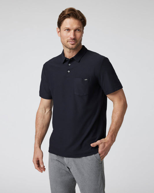 Ace Polo Men's Black Polo Clothing | Vuori shop