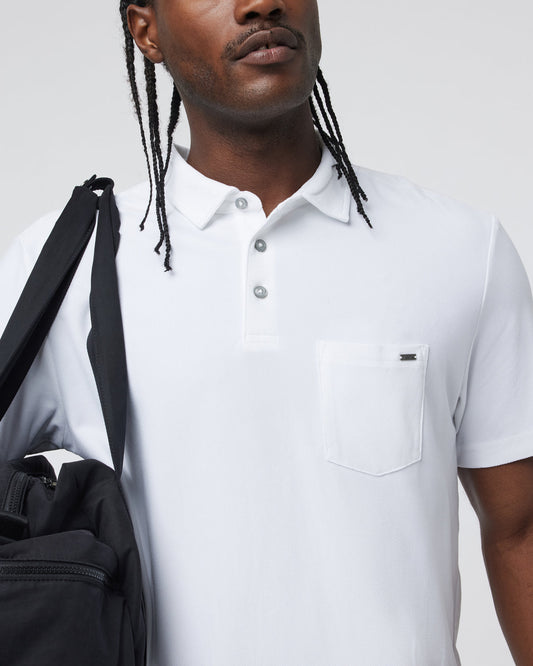 Ace Polo Men's White Polo Shirt | Vuori sale