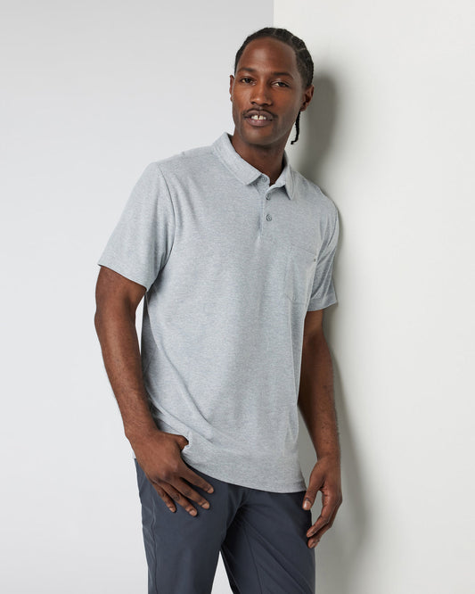Ace Polo Men's Light Grey Polo | Vuori outlet
