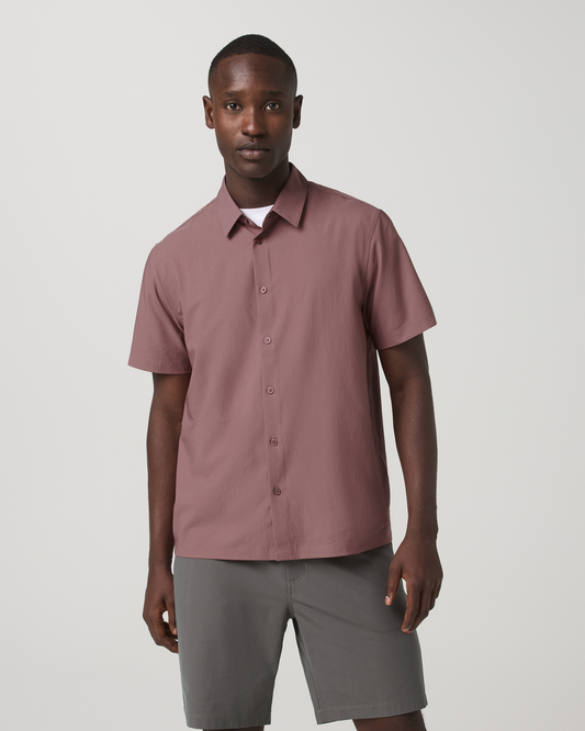 Short Sleeve Manhattan Button Down Men's Adobe Shirt | Vuori discount