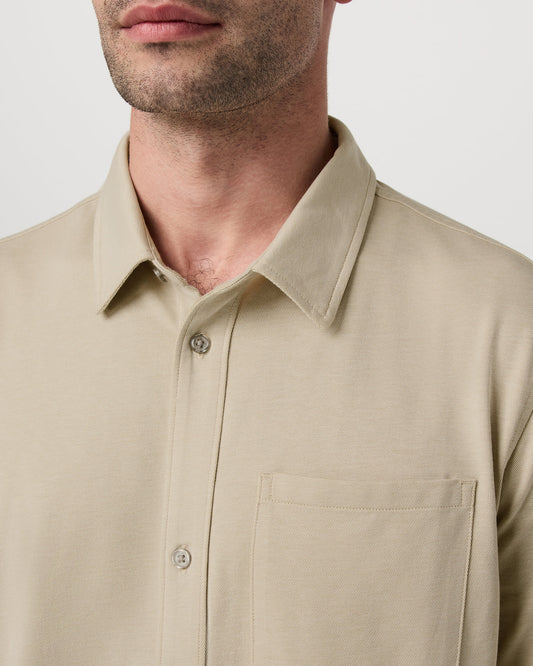 Short Sleeve Knit Oxford Button Down - Classic Fit Trench | Vuori online