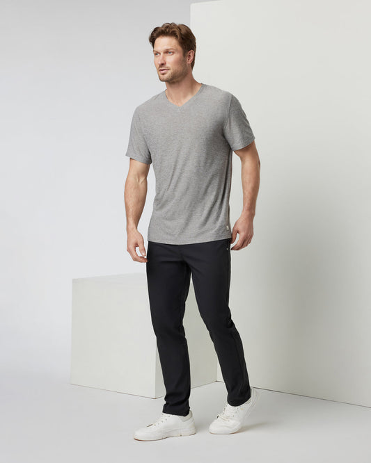 Strato Tech V-Neck Men's Heather Grey Shirt | Vuori discount