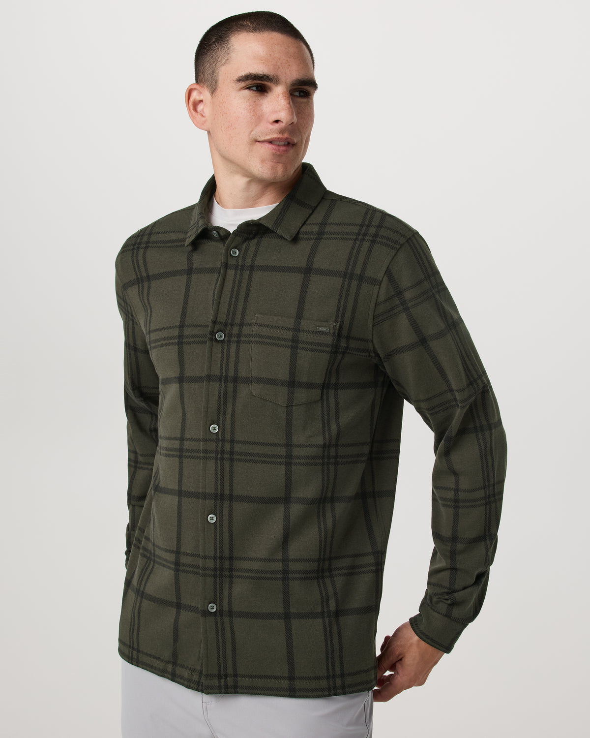 Seaview Plaid Button Down Shirt Dark Oregano Shirt | Vuori for sale