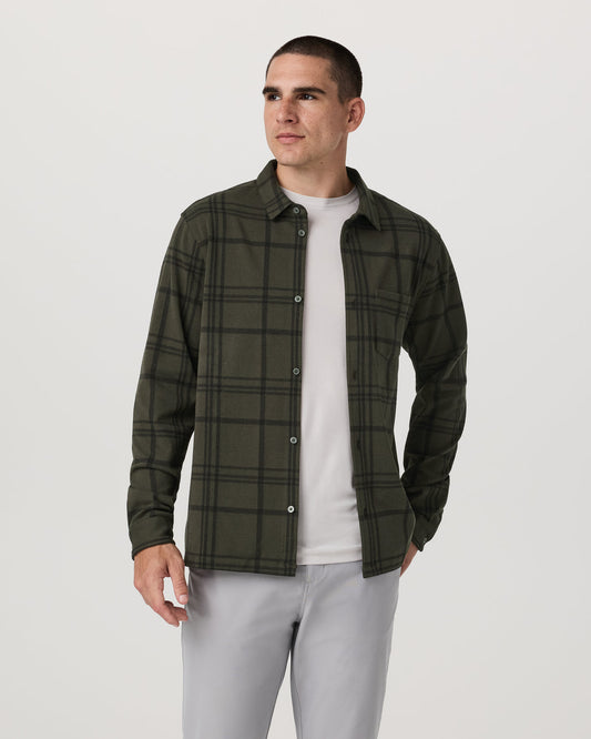 Seaview Plaid Button Down Shirt Dark Oregano Shirt | Vuori for sale