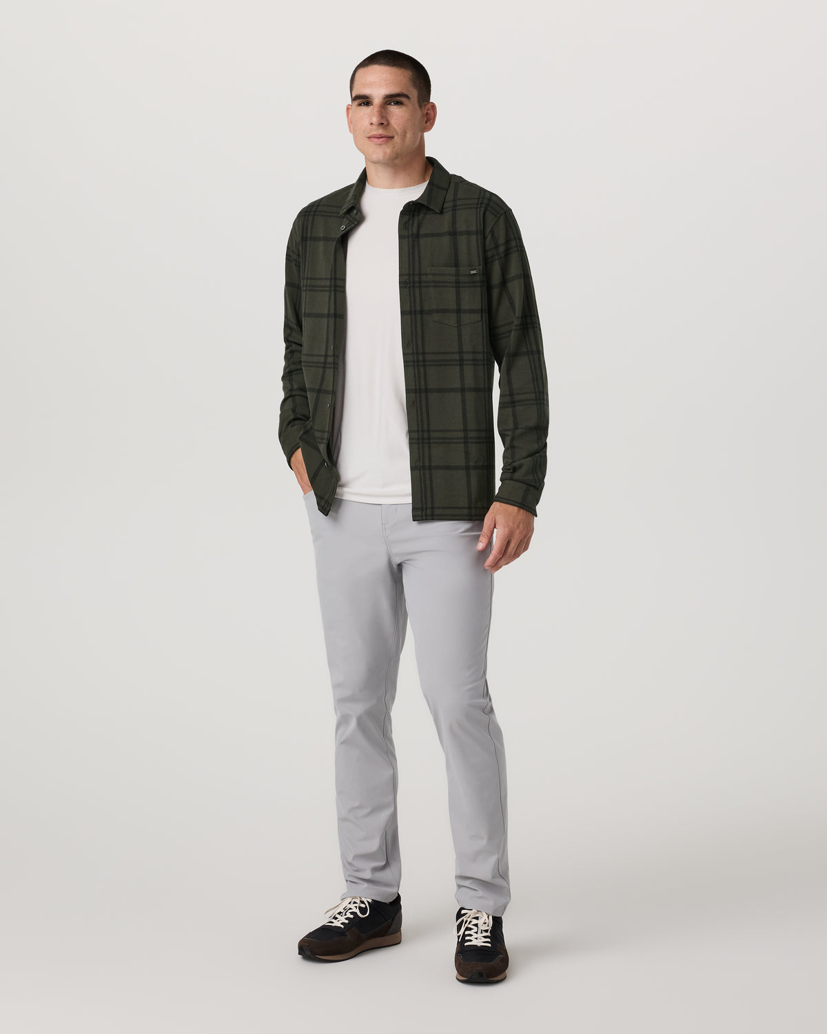 Seaview Plaid Button Down Shirt Dark Oregano Shirt | Vuori for sale