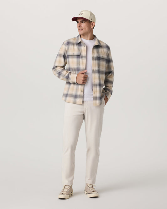 Long Sleeve Flannel Button Down Men's Cavern Grey Shirt | Vuori shop