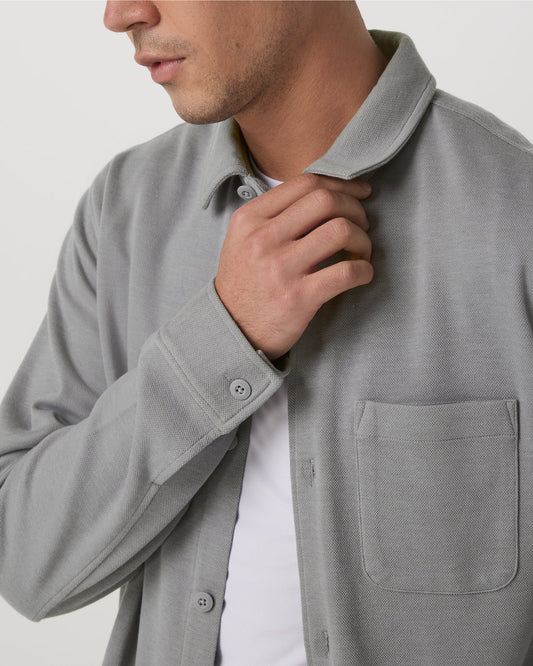 Jeffreys Overshirt Men's Grey Button-Up Shirt | Vuori onsale