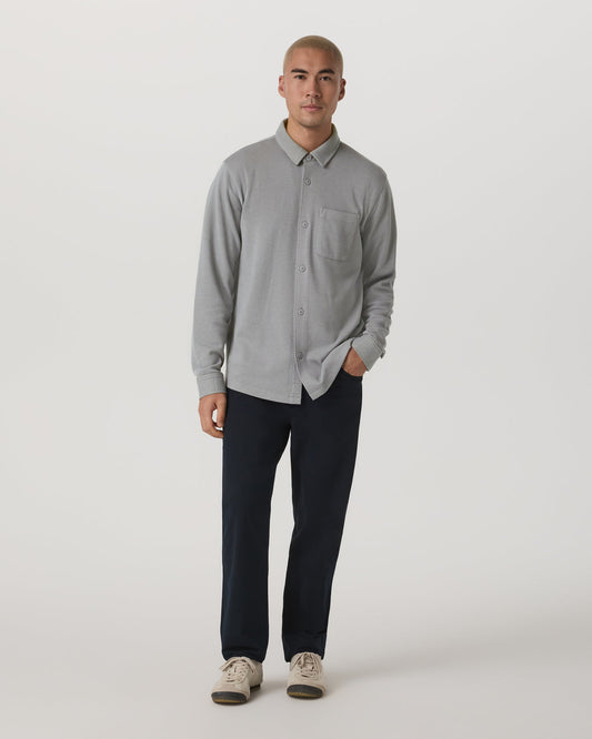 Jeffreys Overshirt Men's Grey Button-Up Shirt | Vuori onsale