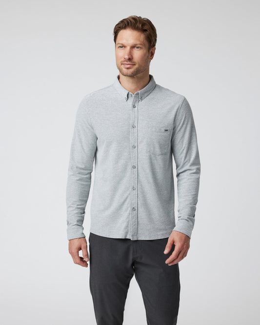Long Sleeve Ace Button-Down Grey Button Down Shirt | Vuori sale