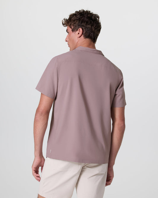 Seaport Button Down Men's Dark Umber Short Sleeve | Vuori onsale