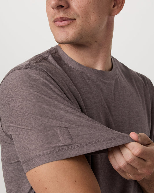 Strato Tech Tee Men's Huckleberry Heather T-Shirt | Vuori shop
