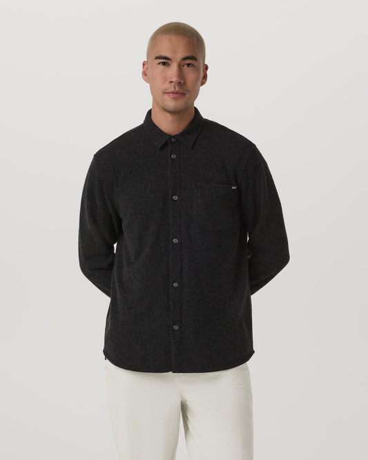 Long Sleeve Altitude Wool Shirt - Relaxed Volcanic Ash | Vuori onsale