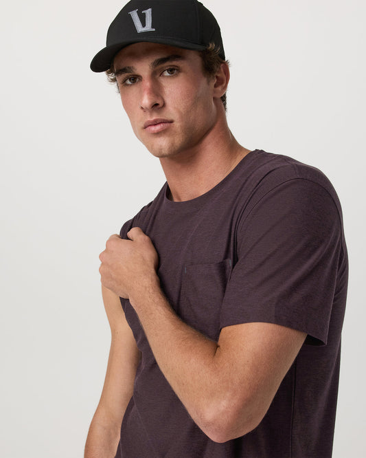 Short Sleeve Strato Pocket Tee - Relaxed Fit Raisin Heather | Vuori discount