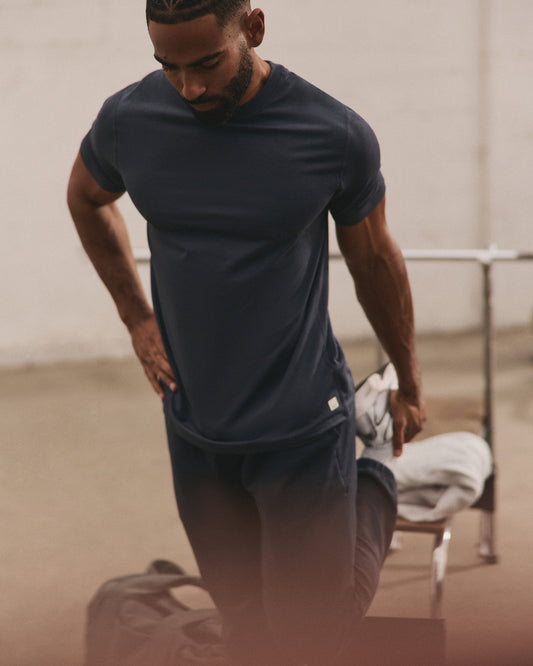 Short Sleeve Ponto Tee - Relaxed Fit Midnight Heather | Vuori discount