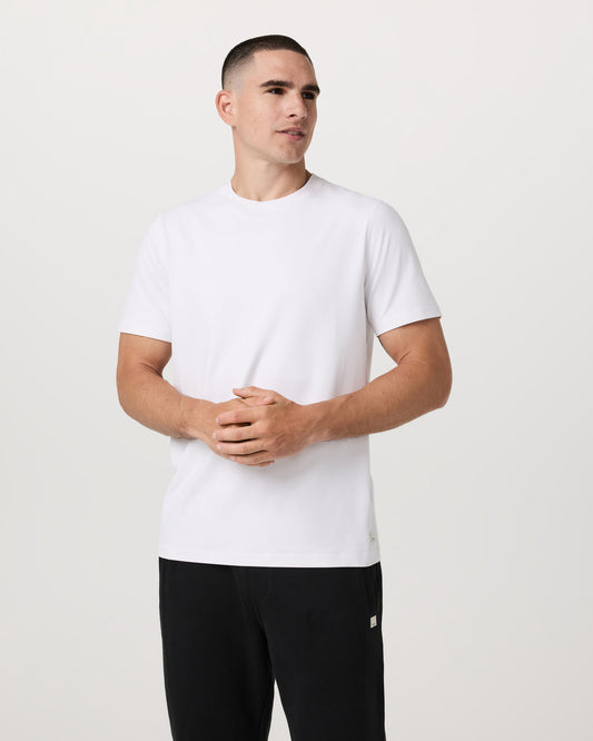 Men's Short Sleeve Ponto Performance Tee White | Vuori sale