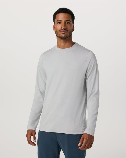 Long Sleeve Ponto Performance Tee Frost Grey Heather | Vuori discount