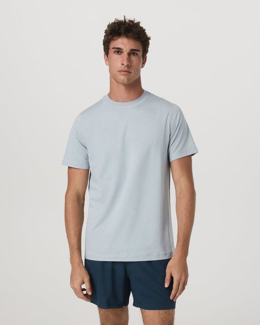 Short Sleeve Ponto Performance Tee Harbor Grey Heather | Vuori for sale