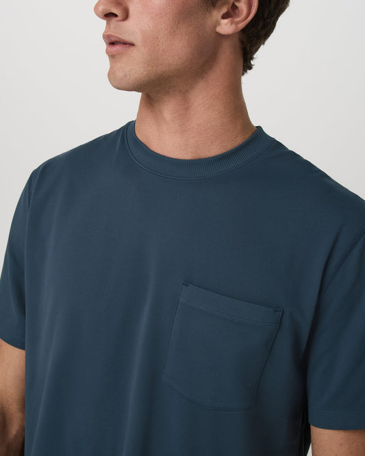 Short Sleeve Ponto Pocket Tee - Relaxed Fit Ocean Blue | Vuori online