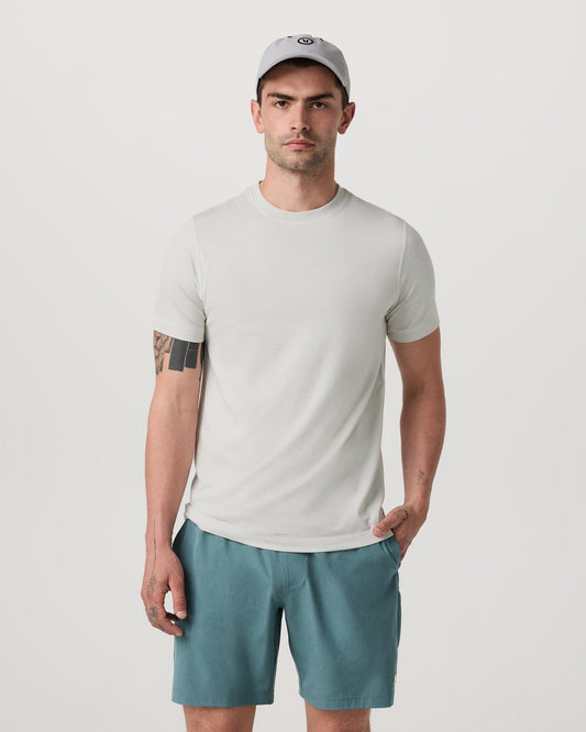 Men's Short Sleeve Ponto Performance Tee Salt Heather | Vuori outlet