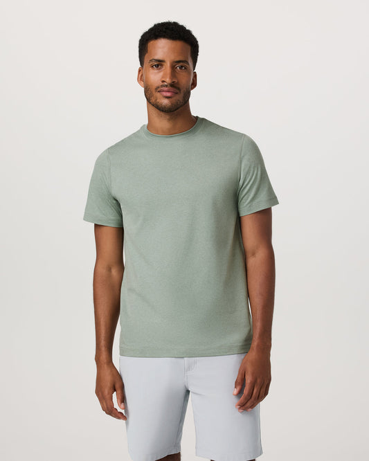 Men's Short Sleeve Ponto Performance Tee Thyme Heather | Vuori onsale