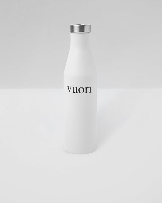 S6 Wordmark Mizu Water Bottle White Insulated Bottle | Vuori online