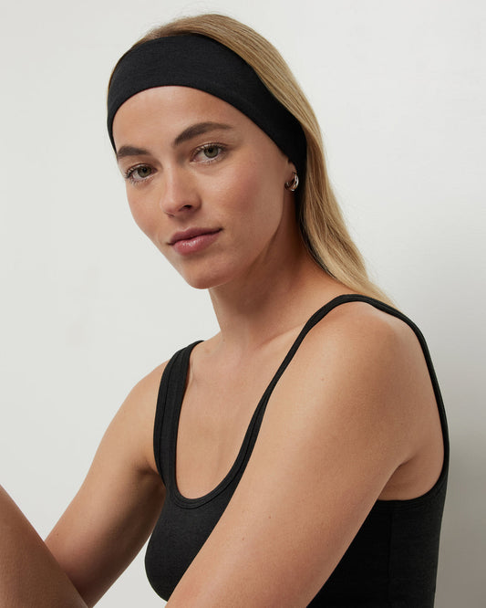 Halo Headband Black Heather Performance Headband | Vuori for sale